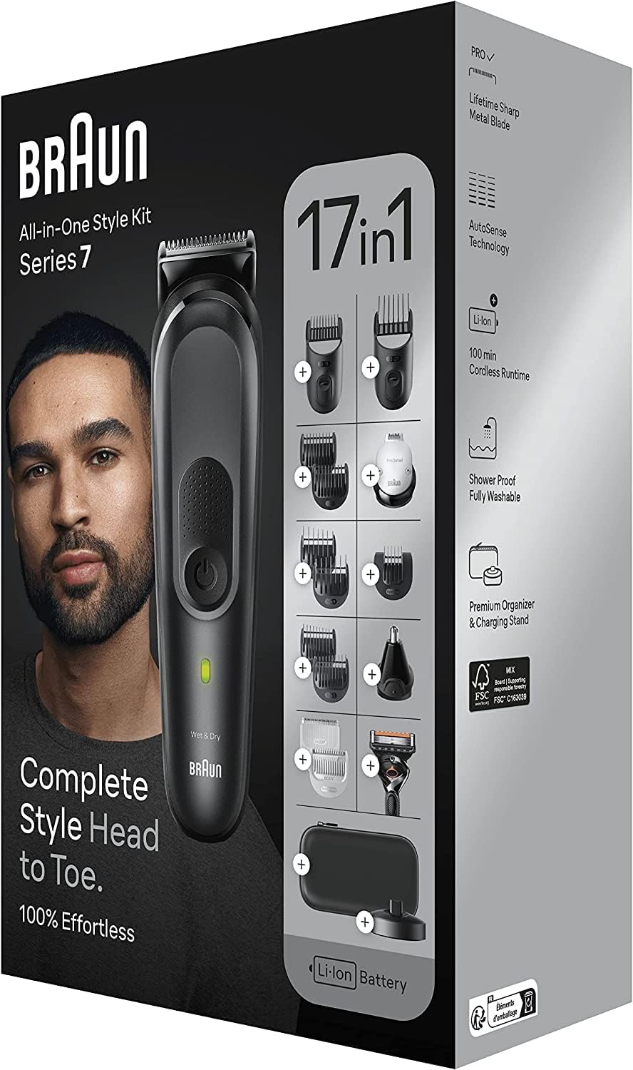 ماكينة تشذيب 17 في 1 للحية والشعر والجسم والمزيد من براون، mgk7491 ماكينة تشذيب 17 في 1 للحية والشعر والجسم والمزيد من براون، mgk7491