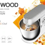 كينوود عجانه، هيكل معدني، 1200 واط، وعاء فولاذي سعة 6.7 لتر، مضرب، خفاقة، خطاف عجين،