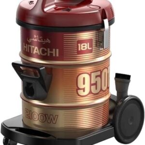 مكنسة كهربائية برميل 2100 وات من هيتاشي، لون احمر cv 950f