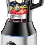 خلاط bx650g b5 فائق السرعة من بلاك اند ديكر بقدرة 700 وات دورق زجاجي، لون أسود/ فضي