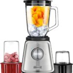 خلاط زجاجي مع مطحنة 800 واط blp44.270ss من كينوود، فضي , ah5523