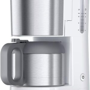 ماكينة تحضير القهوة بورشاين kf1505 wh مع فلتر سعة 1.2 لتر بنظام اوبتي برو من فولاذ مقاوم للصدأ من براون، تستوعب حتى 10 أكواب،